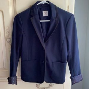 Gap Academy Navy Blazer Size 0, Polka Dot inner sleeves